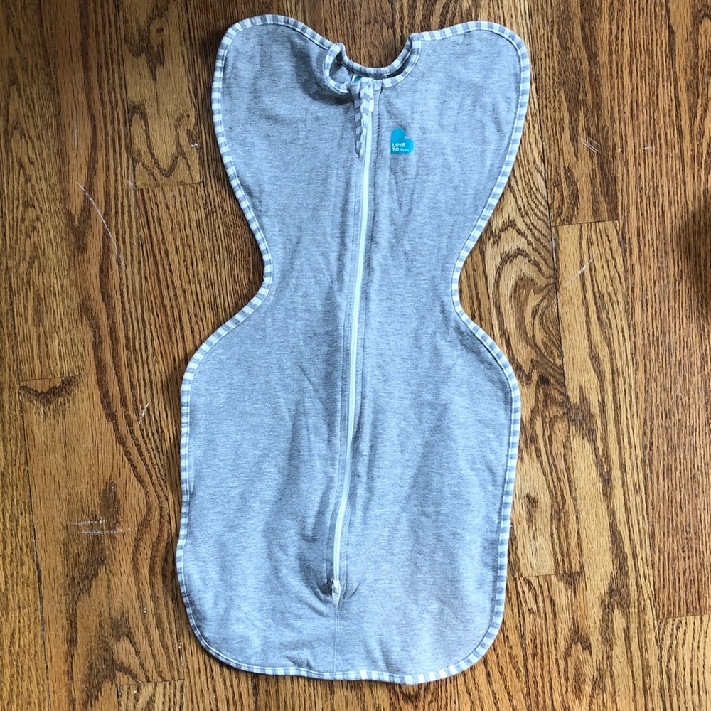 Love to Dream Grey Baby Swaddle Sack with Front Zipper